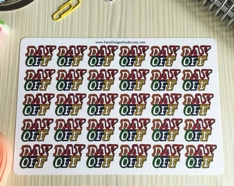Day Off Planner Stickers