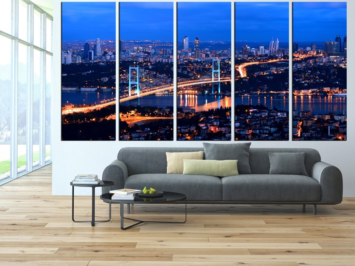 Istanbul canvas art print istanbul skyline wall by ArtCanvasShop