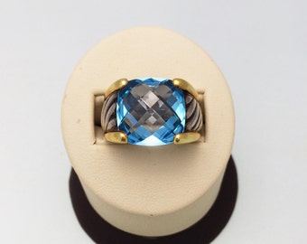Vintage Blue Topaz David Yurman Ring