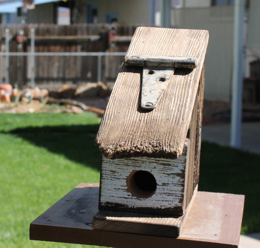 Big Hinge Birdhouse by RosewoodKreations on Etsy