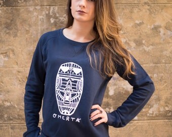 Sweat-shirt bleu marine confort - coton biologique (femme/woman)