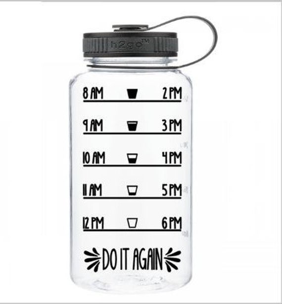 Water Bottle Motivational Drink Log Decal by CustomCreationsByCP