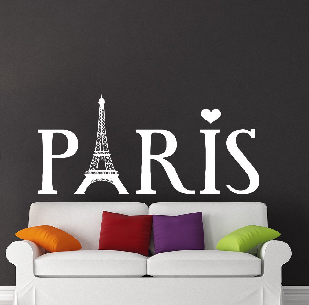 Eiffel Tower Wall Decal Paris Silhouette Vinyl Stickers Decals
