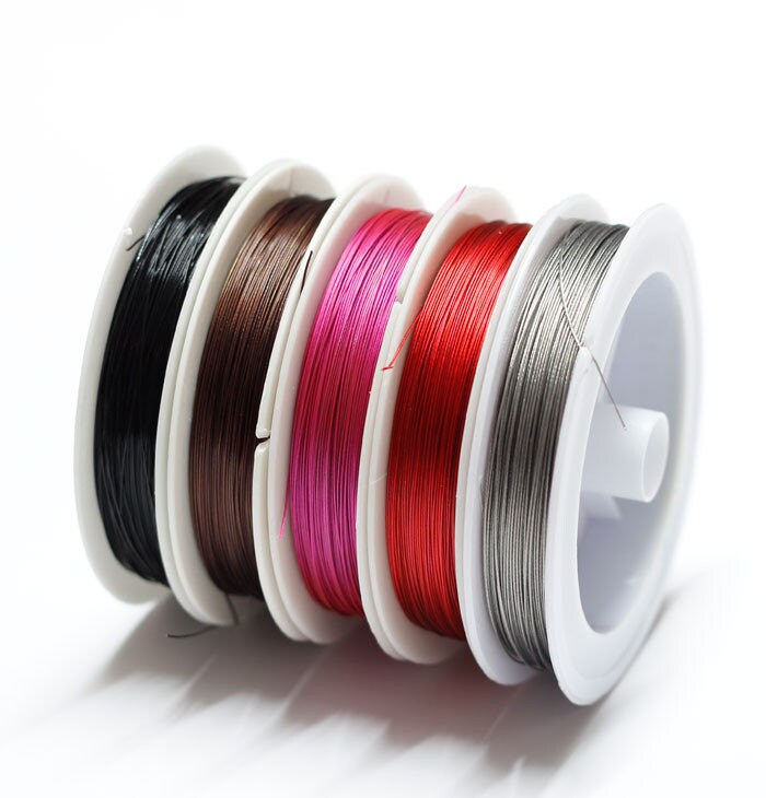 Tiger Tail Beading Wire Assorted MULTI COLOUR 6 Meter Each
