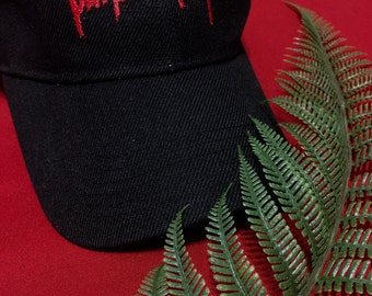 Embroidered Baseball Hat Cap Justin Bieber Purpose Tour Logo Black Tumblr Aesthetic Hipster