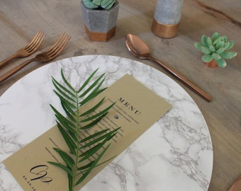 Marble Charger Plates - 12.5" & 12" diameter