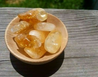 Citrine Tumbled Gemstone, Polished Citrine, Chakra Stone, Healing Crystal, Rocks and Minerals, 0.75-1.25 inches average, QTY 1