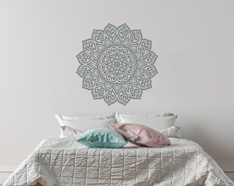 Halbe Mandala Vinyl Wandtattoos für Schlafzimmer Mandala