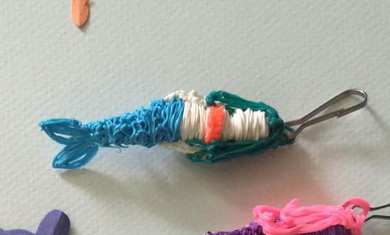 3D Pen Printed Mermaid Keychain by LePetitLoupArt on Etsy