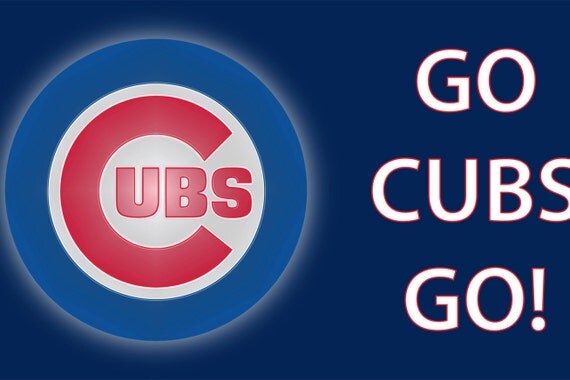 Items similar to Chicago Cubs GO CUBS GO Vinyl Banner 2ft x 3.5ft ...