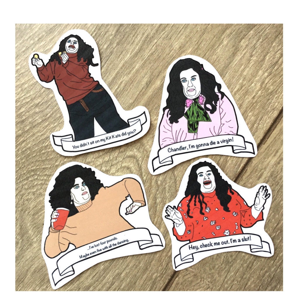 FRIENDS TV SHOW: Sticker Pack Fat Monica Stickers Laptop