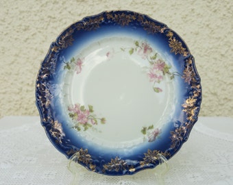 Pretty Vintage Flow Blue China Plate