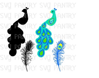 Download Unique peacock silhouettes related items | Etsy