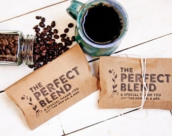Wedding Favor Coffee Bag - The Perfect Blend - Budget Favor Bag - Coffee Favors - 20 Bags