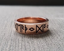 mens runic gold wedding rings