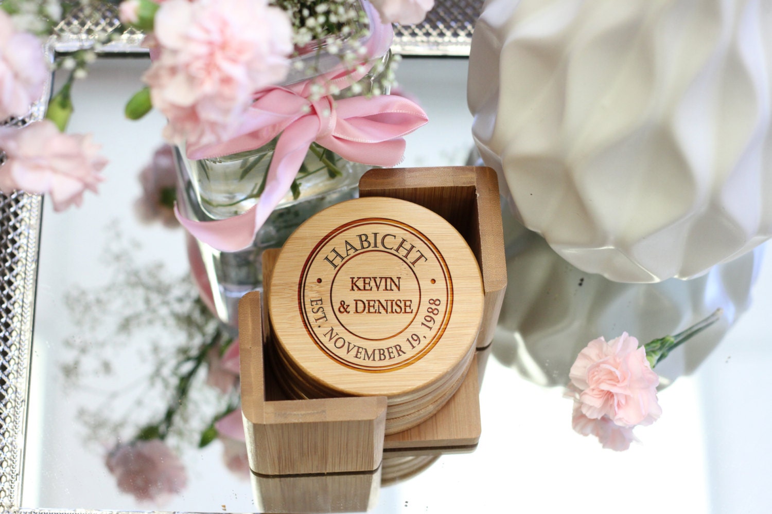 Personalized Coaster Set Custom Wood Coaster Set Round Wood   Il Fullxfull.841317049 76iq 