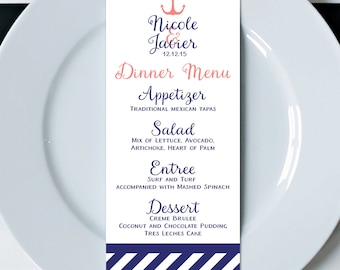 Our Wedding Menus are personalized