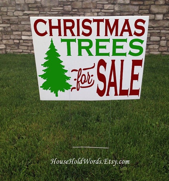 Christmas Trees For Sale Yard Sign Christmas Yard sign 24 x