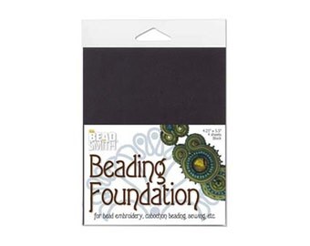 Black Beadsmith Beading Foundation, 43462 (4 sheet) 4.25x5.5inches, Bead Foundation, Beadwork Foundation, Bead Embroidery Backing, Soutache