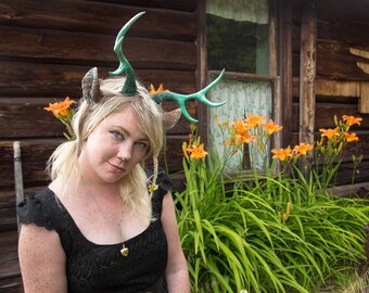 Painted Medium Antlers and Faun Ears