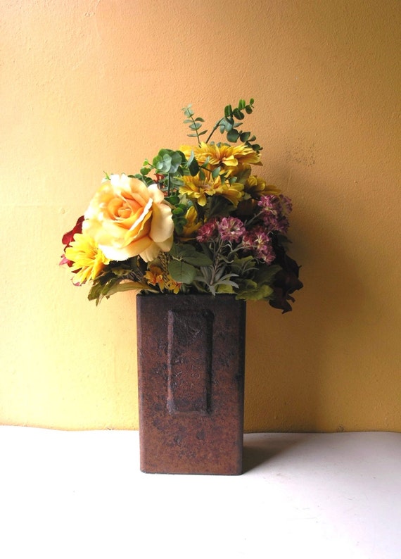 Tall Table Vase Metal Flower Rustic Wedding Decor Tall Table Vase Metal Flower Rustic Wedding Decor