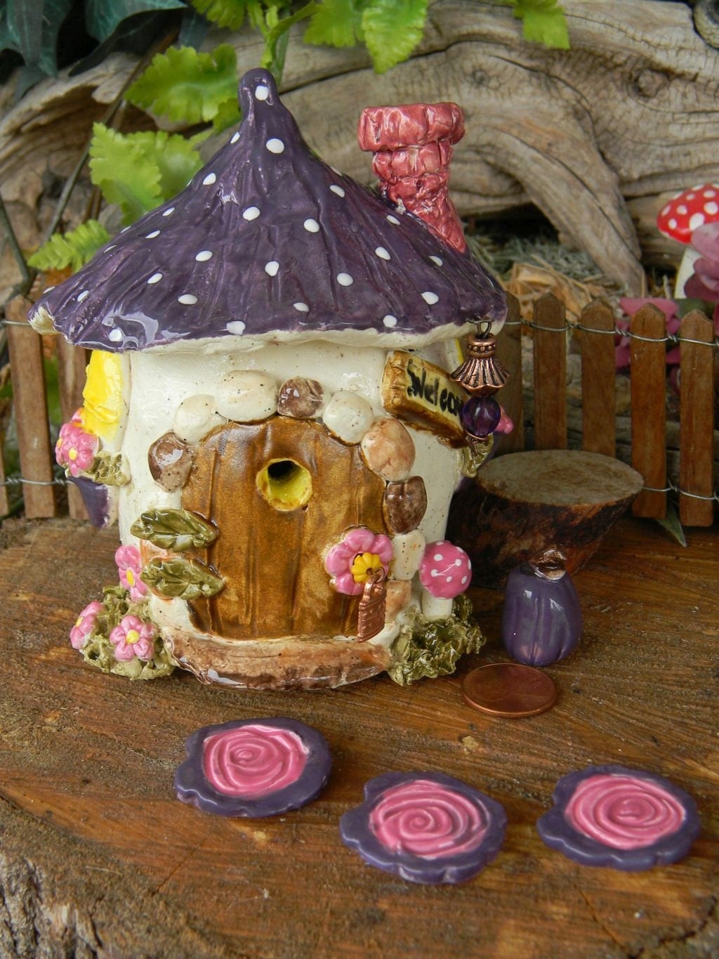 MUSHROOM House House Ceramic Fairy Home by EnchantdMushroomLand