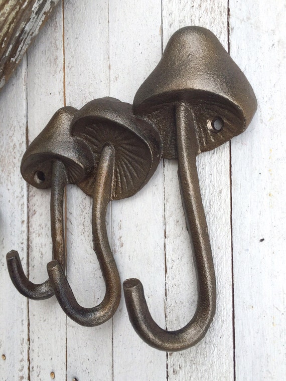SALE Mushroom Wall Hook Metal Wall Decor by CamillaCotton on Etsy