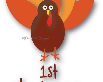 First Thanksgiving SVG File PDF / dxf / jpg / png / eps / ai / SVG File for Cameo V2 V3, for Cricut & other electronic cutters