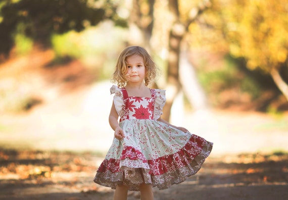 Girl Holiday Flutter Sleeve Dress, sizes 6 months to 8 years, by SunLoveShirts