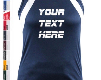 Custom Made Badger - B-Core Aero Women's Singlet - 8961 Vinyl or Glitter Print Customized All Colors Moisture Management Top