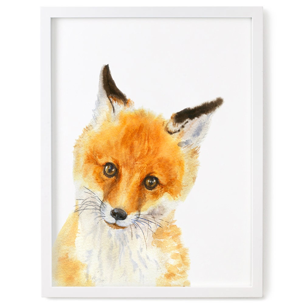 Baby Fox Print Woodland Nursery Fox Print Woodland Baby