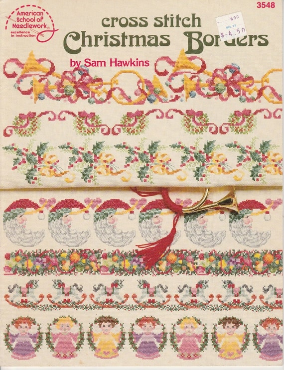 Counted Cross Stitch Christmas Borders Pattern by ThePatchworkHen