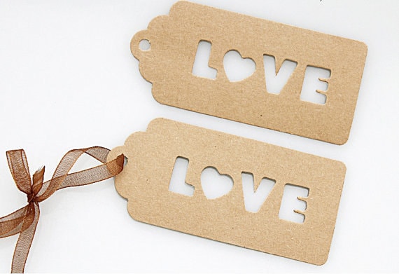 25 Units of Kraft Tag - Valentines Day Gift - Wedding Gift - Gift ...