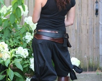 Black Tie, silly, Jedi inspired, pirate pants, one size waist, Length to your SIZE cotton, bellydance, SCA, Cosplay