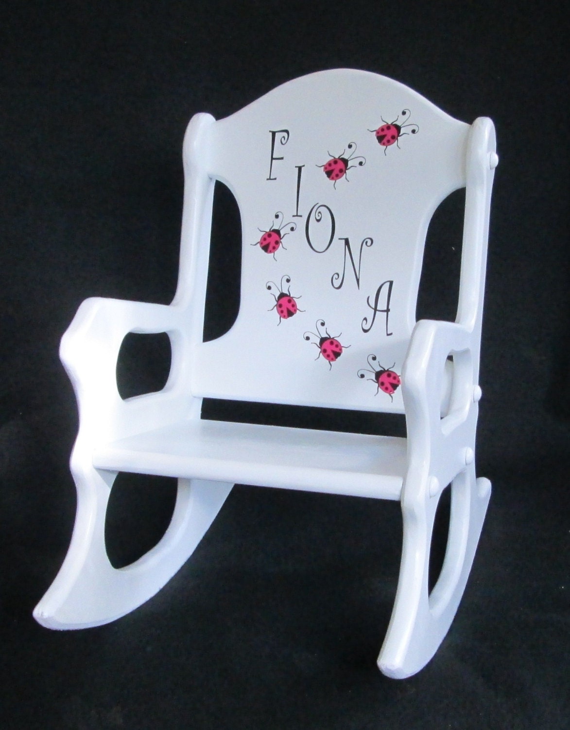 Personalized Toddler Rocking Chair Ladybugs