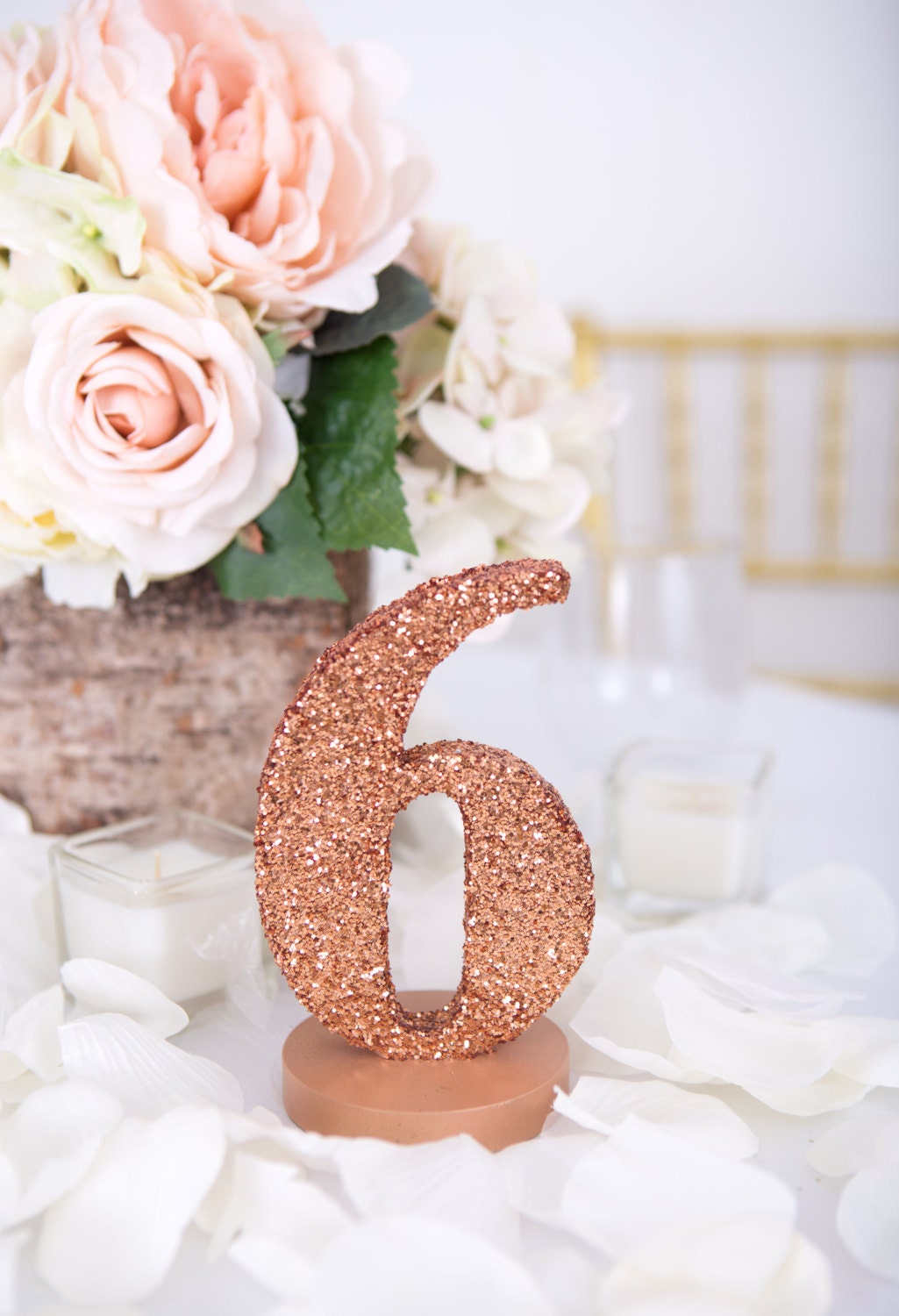 iRosei iGoldi Glitter Table Numbers for iWeddingi iDecori by 