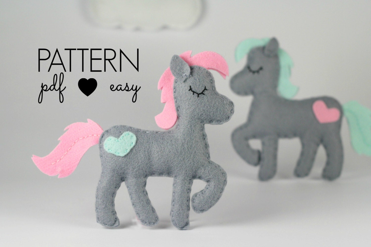 Felt Pattern Horse Sewing Pattern Felt Horse Pattern