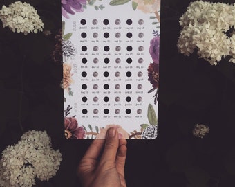 Lady Bits lunar calendar - full & new moons through 2018 FREE US SHIPPING