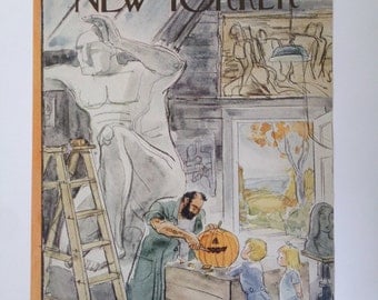 Vintage New Yorker Magazine Cover, 11/1/1947