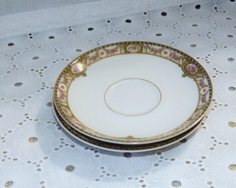 Vintage Theodore Haviland Limoges France~Tea Saucers~Set of 2