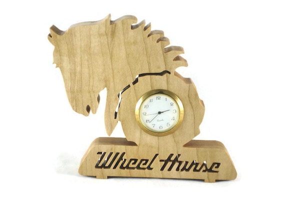 Wheel Horse Tractor Desk Or Shelf Clock Handmade From Maple Wood By KevsKrafts