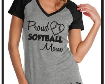 CUSTOM Softball Mom Proud softball Mom with jersey Number and custom name. Custom bling Shirt, Custom Softball Shirt, Softball Mom Shirt,