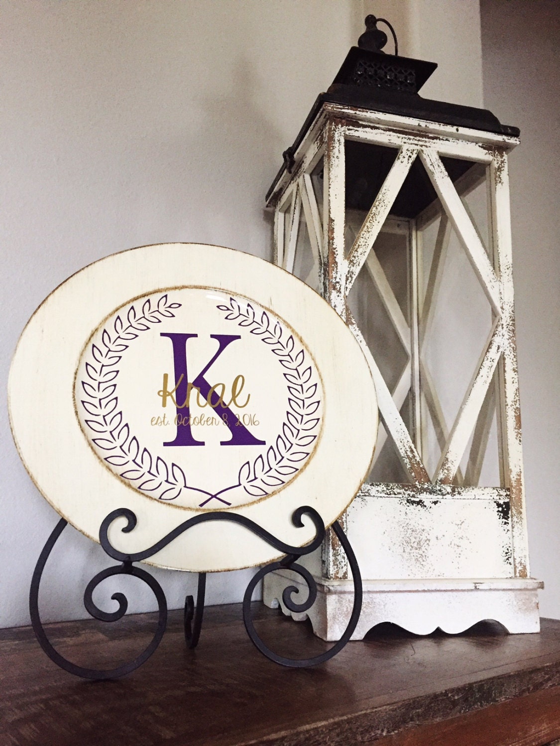 Custom Charger Wedding Plate Monogrammed Charger