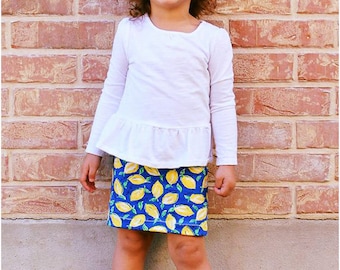 Pipsqueak Pencil Skirt: Girls Pencil Skirt Pattern, Girls Skirt Pattern, Baby Skirt Pattern, Toddler Skirt Pattern