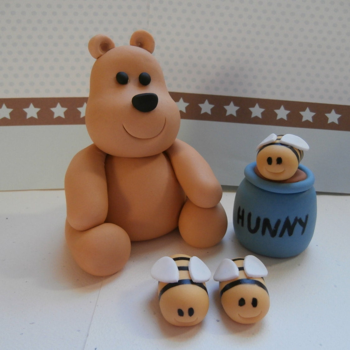 Classic Winnie The Pooh Inspired Edible Cake Topper Set