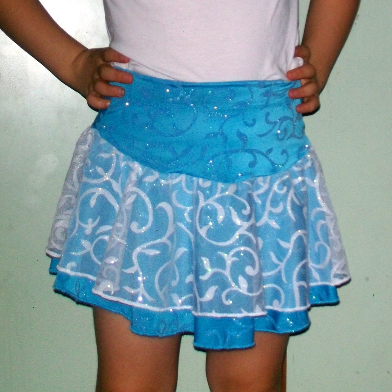 Figure skating practice skirt with attached panty by Fadmes