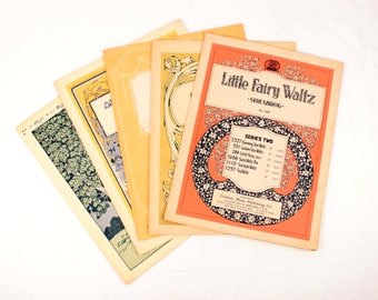 vintage sheet music // 5 piece lot