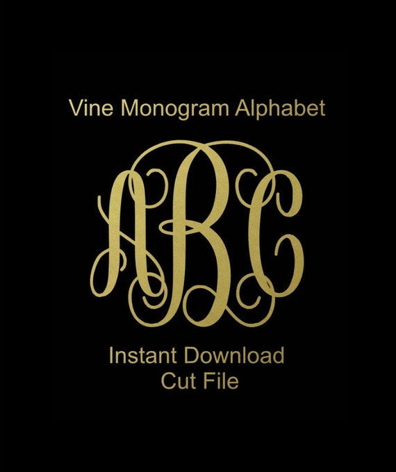 Download Interlocking Vine Monogram Svg, Vine Monogram Font, Svg ...
