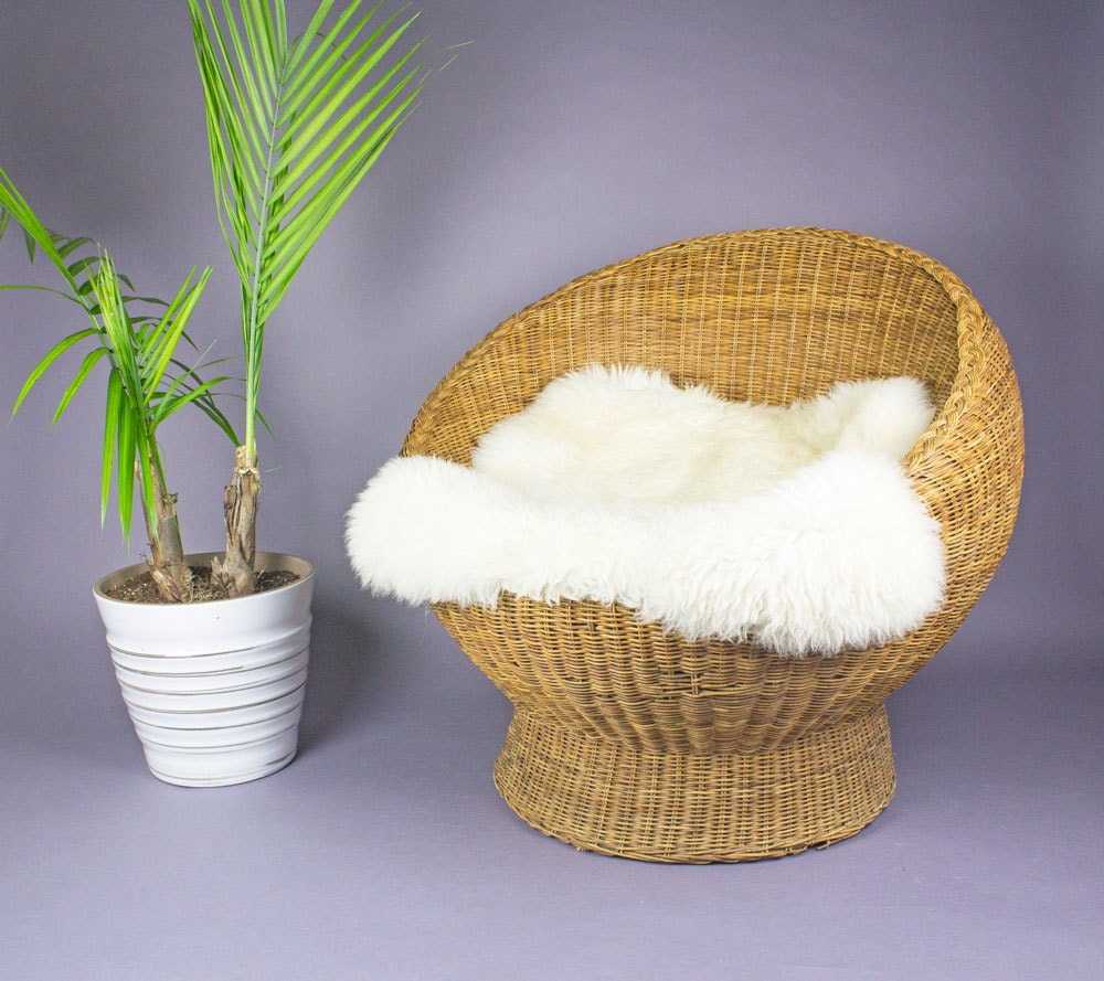 Mid Century Wicker Egg Chair Lounge Chair Haute Juice