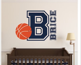 basketball wall decal personalized basketball decal vinyl wall decal boys girls bedroom decal nursery decal wall - Sports Wall Stickers For Bedrooms basketball wall decal personalized basketball decal vinyl wall decal boys girls bedroom decal nursery decal wall - Sports Wall Stickers For Bedrooms